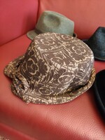 Nice condition patterned jersey women's hat from fashion hall hat factory department 1950s