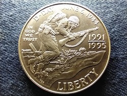 USA A második világháború 50. évfordulója .900 Ezüst 1 Dollár 1993 D  (id81143)