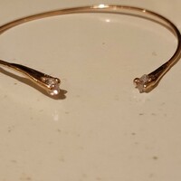 Brand new gold-plated metal open crystal bracelet