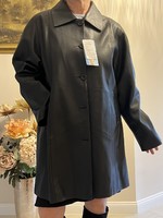 Fekete női új bőrkabát