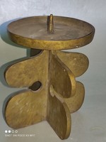 Giuseppe gallo mid century brutalist marked bronze candle holder 1960s