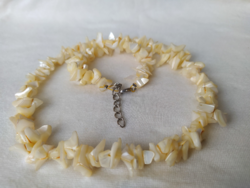 Necklace made of polished shell pieces