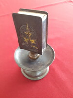 Antique metal match holder