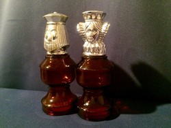 Retro cologne bottle, in a pair