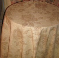 Shabby chic vintage bézs pasztell rózsás szőttes függöny