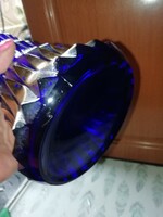 Old glass vase blue 33. In the condition shown in the pictures