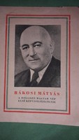 1946 - 47. Mátyás Rákosi's election campaign photo leaflet Hungarian Workers' Party according to the pictures