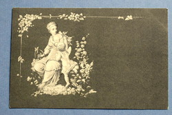 Antique relief greeting card art sheet
