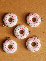 White donut pendant