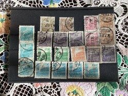 21 Pieces of Chinese stamps.