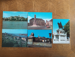 Collection of 5 retro postcards of Budapest