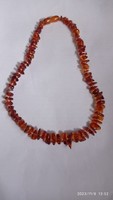 Old amber? Necklace, short knotted jewelry