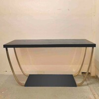 Vintage design console table with stainless steel legs