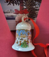 Hutschenreuther German porcelain Christmas bell chime 1987 ornament props decoration