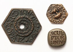 Lot of 3 tokens - bronze tokens from Szentendre