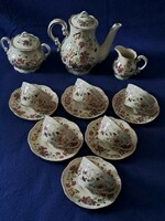 Showcase! Large size, Zsolnay butterfly/butterfly pattern 6 stitches. Complete coffee/cappuccino set