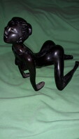 Antique beautiful art deco grease stone erotic female nude statue in knee support pose 20 x 18 cm as shown in the pictures