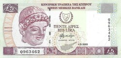 5 lira 2003 Ciprus Gyönyörű