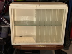 Retro small apothecary cabinet with 1 bottle for sale, small size