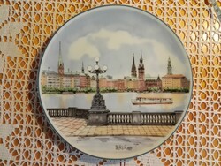 Villeroy & Bosch porcelán ,dedikált fali tányér.