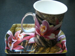 Ashdene lily coffee mug and tray set