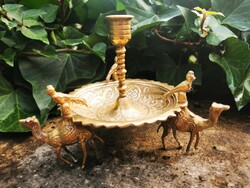 Copper candle holder with camels