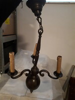 Three-pointed bronze chandelier lamp pendant
