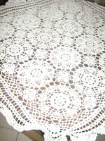 Hand-crocheted antique tablecloth with Art Nouveau features