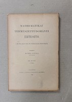 Journal of mathematics and natural sciences - xxi. Volume, Booklet 2 (1903) 21 pieces for sale only!!!