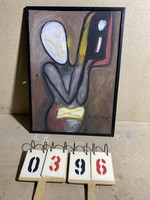 Magyar monogrammista festmény, 50 x 70 cm-es nagyságú. 0396