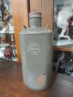 Vh, World War I 1916 monarchy enameled b&c small military water bottle. 22.5 Cm.