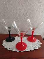 Goblets with colored bases