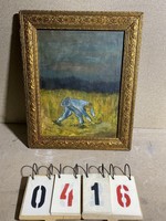 XX. század eleje, magyar festő festménye, olaj, vászon, 37 x 60 cm-es, 0416