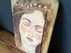 Angel - rustic wooden decoration - for women - children's room, wall decoration, gift idea, Christmas