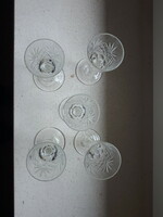 Csiszolt kristály pálinkás likőrös pohár készlet