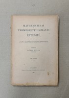 Journal of mathematics and natural sciences - xv. Volume, 5. Booklet ﻿(1897) 21 pieces for sale only!!