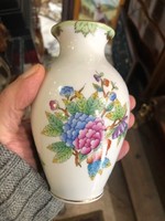 Herendi porcelán váza, hibátlan, 16 cm-es, ajándéknak.Viktória mintás