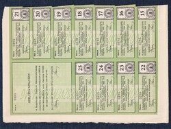 Salgótarjáni Népbank Részvénytársaság osztalék szelvény utalvány 1944 (id46823)