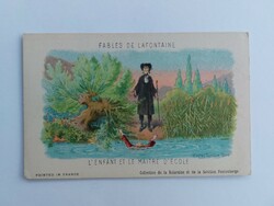 Old postcard Lafontaine's tales