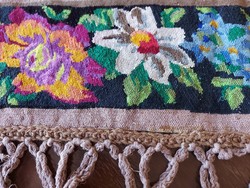 Antique drapery with tapestry embroidery