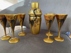Hand painted Japanese cocktail set