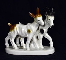 Thuringia xx. First half of S. German porcelain figure: pair of goats
