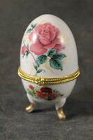 Rózsás porcelán tojás bonbonier 317