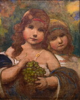 Zoltán Veress (1868-1935) girls with grapes