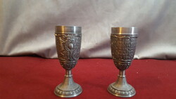 Rare pewter short drink cup 2 pcs.