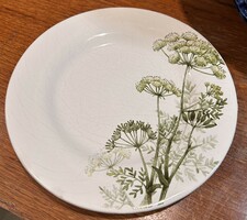 Earthenware plate with dill flowers