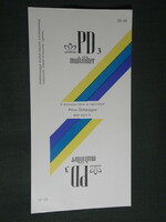 Dohány cigaretta címke, PD3 multifilter füstszűrős cigaretta, Pécs dohánygyár