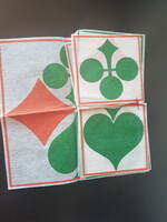 12 +1 Old special poker table decorations, napkins, coasters and centerpieces for collectors.