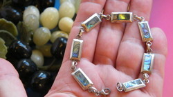 Paua abalone, 925 silver bracelet