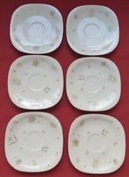 6db Wunsiedel R Bavaria Claudia német porcelán csészealj kistányér tányér levél mintával